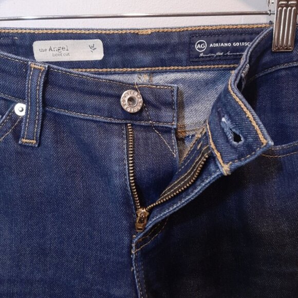 AG Adriano Goldschmied The Angel Bootcut Jeans Low Rise Dark Indigo Denim - Picture 7 of 13